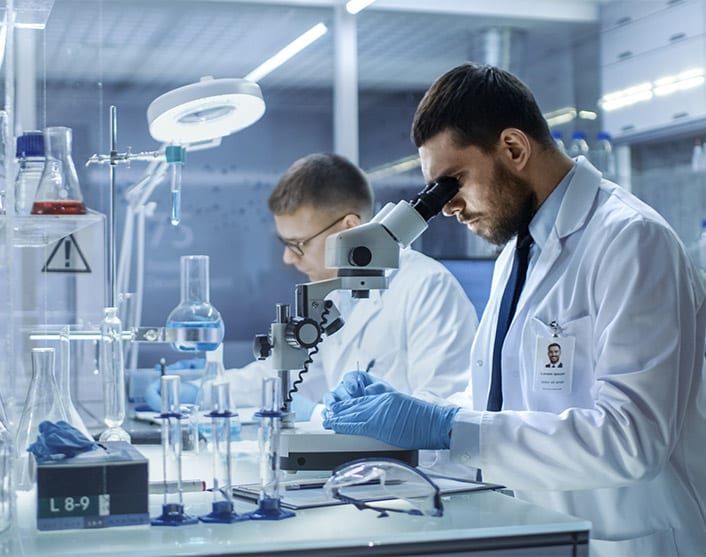 Image of lab technicians at work